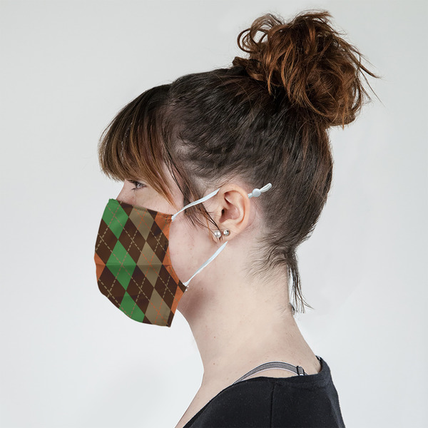 Brown Argyle Mask - Side View on Girl