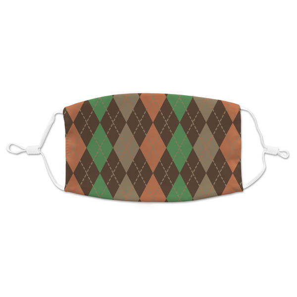 Custom Brown Argyle Adult Cloth Face Mask