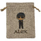 Brown Argyle Burlap Gift Bag (Personalized)