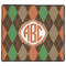 Brown Argyle XXL Gaming Mouse Pads - 24" x 14" - FRONT