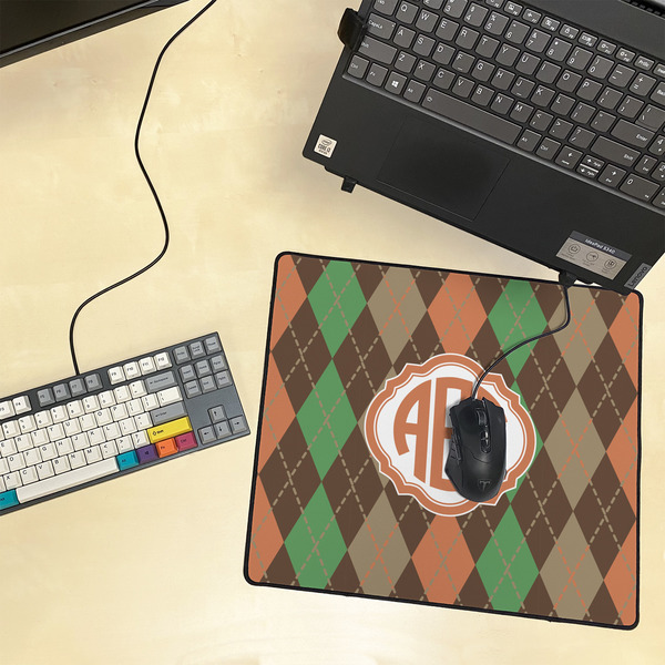 Brown Argyle Medium Gaming Mats - LIFESTYLE
