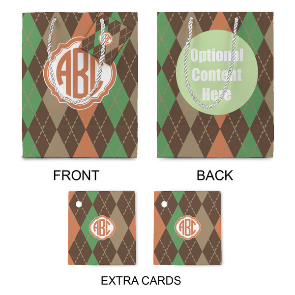 Brown Argyle Medium Gift Bag - Approval