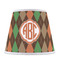 Brown Argyle Poly Film Empire Lampshade - Front View