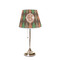 Brown Argyle Poly Film Empire Lampshade - On Stand