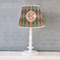 Brown Argyle Poly Film Empire Lampshade - Lifestyle