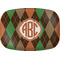 Brown Argyle Melamine Platter (Personalized)