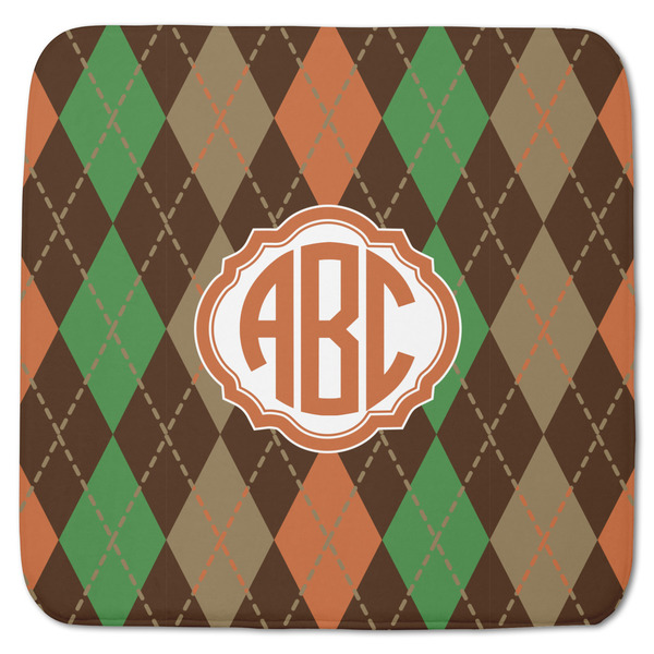 Custom Brown Argyle Memory Foam Bath Mat - 48"x48" (Personalized)
