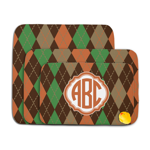 Brown Argyle Memory Foam Bath Mat - MAIN PARENT