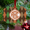 Brown Argyle Metal Benilux Ornament - Lifestyle