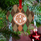 Brown Argyle Metal Paw Ornament - Lifestyle