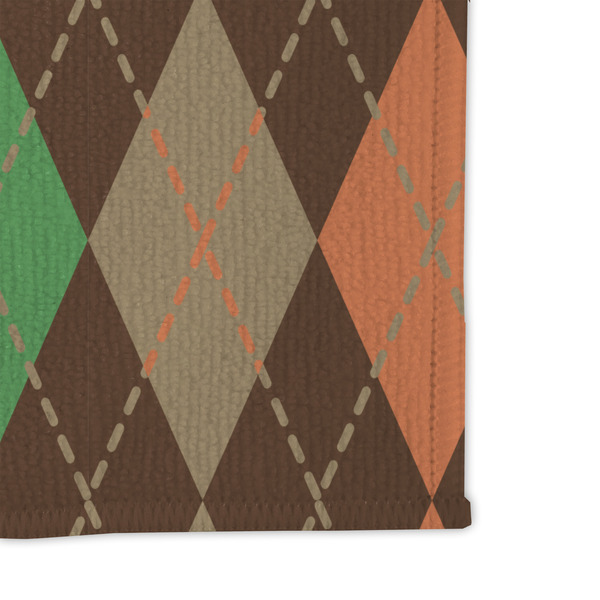 Brown Argyle Microfiber Dish Rag - DETAIL