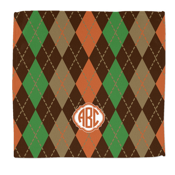 Custom Brown Argyle Microfiber Dish Rag (Personalized)