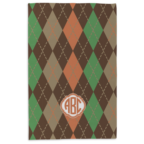 Brown Argyle Microfiber Dish Towel - APPROVAL