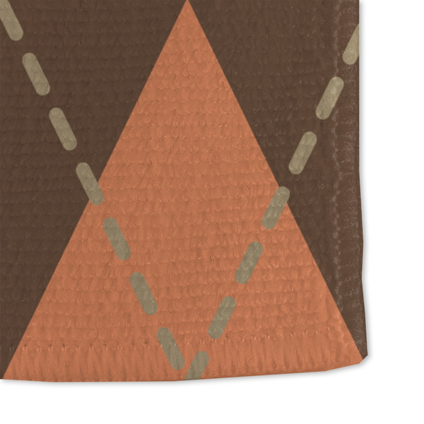 Brown Argyle Microfiber Dish Towel - DETAIL