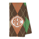 Brown Argyle Kitchen Towel - Microfiber (Personalized)