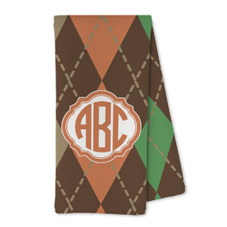 Brown Argyle Kitchen Towel - Microfiber (Personalized)