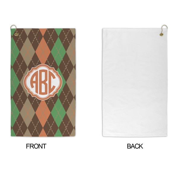 Brown Argyle Microfiber Golf Towels - APPROVAL