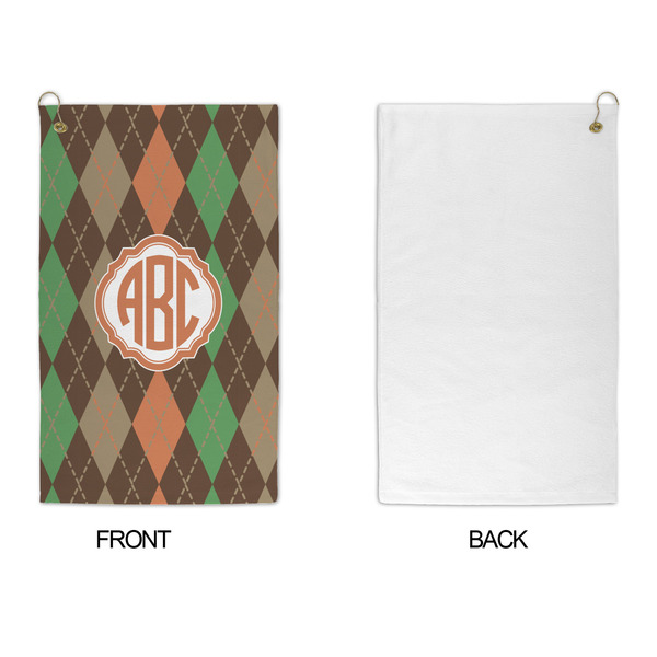 Brown Argyle Microfiber Golf Towels - APPROVAL