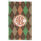 Brown Argyle Microfiber Golf Towel - Large (Personalized)