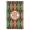 Brown Argyle Microfiber Golf Towel (Personalized)