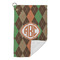 Brown Argyle Microfiber Golf Towels Small - FRONT FOLDED
