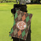 Brown Argyle Microfiber Golf Towels - Small - LIFESTYLE