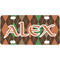 Brown Argyle Mini / Bicycle License Plate (4 Holes) (Personalized)