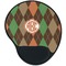 Brown Argyle Mouse Pad with Wrist Support - Main