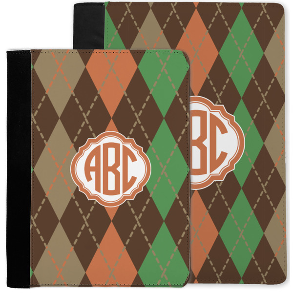 Brown Argyle Notebook Padfolio - MAIN
