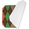 Brown Argyle Octagon Placemat - Single front (folded)