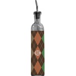 Brown Argyle Oil Dispenser Bottle (Personalized)
