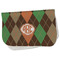 Brown Argyle Burp Cloth - Fleece w/ Monogram