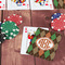Brown Argyle On Table with Poker Chips