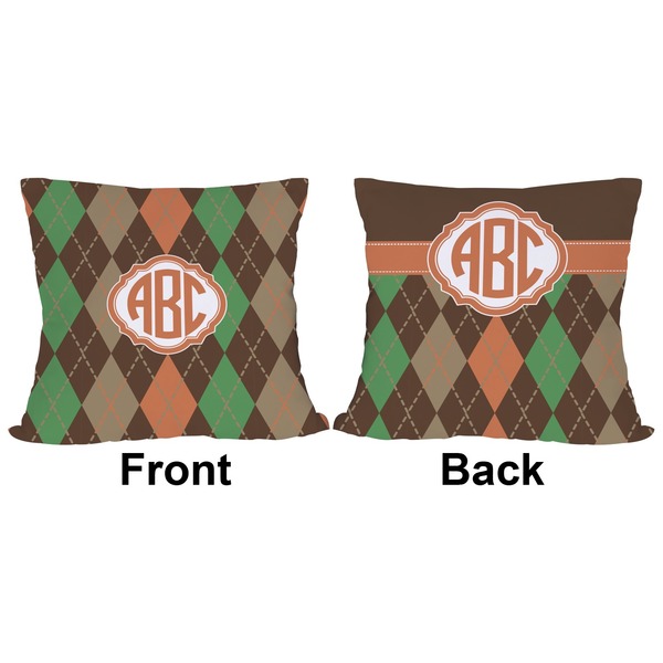 Brown Argyle Outdoor Pillow - 20x20