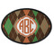 Brown Argyle Oval Patch