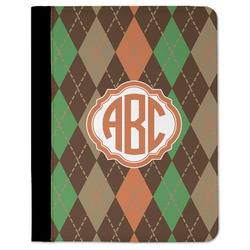 Brown Argyle Padfolio Clipboard - Large (Personalized)