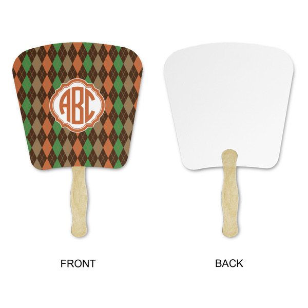 Brown Argyle Paper Fans - Approval