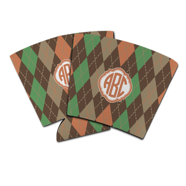 Custom Brown Argyle Party Cup Sleeve (Personalized)
