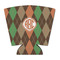 Brown Argyle Party Cup Sleeves - with bottom - FRONT