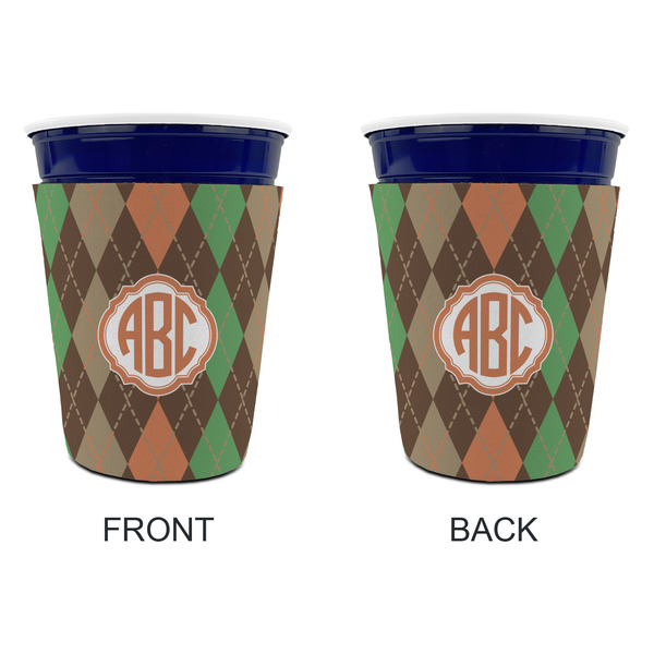 Brown Argyle Party Cup Sleeves - without bottom - Approval