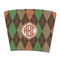 Brown Argyle Party Cup Sleeves - without bottom - FRONT (flat)