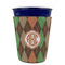 Brown Argyle Party Cup Sleeves - without bottom - FRONT (on cup)