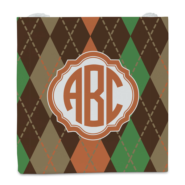 Brown Argyle Party Favor Gift Bag - Gloss - Front