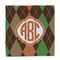 Brown Argyle Party Favor Gift Bag - Gloss - Front