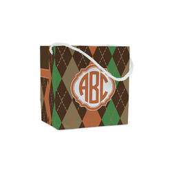 Brown Argyle Party Favor Gift Bags - Gloss (Personalized)