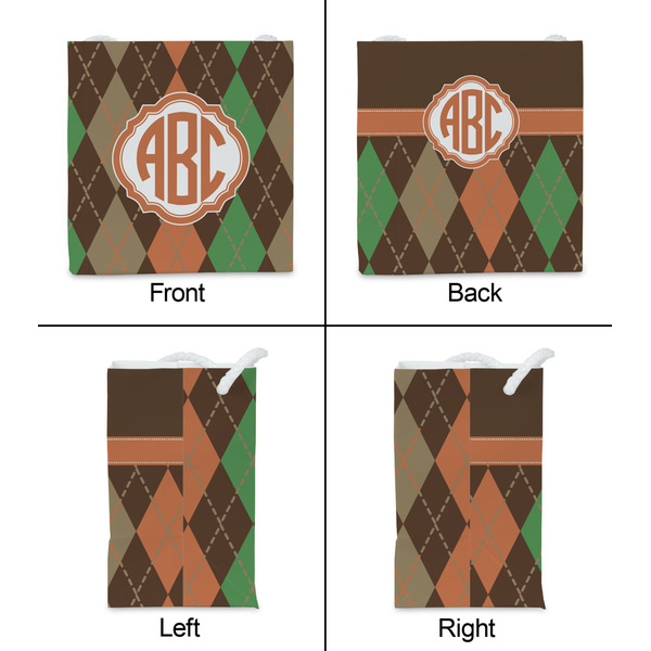 Brown Argyle Party Favor Gift Bag - Matte - Approval