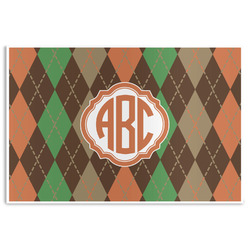 Brown Argyle Disposable Paper Placemats (Personalized)
