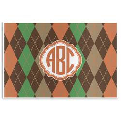 Brown Argyle Disposable Paper Placemats (Personalized)