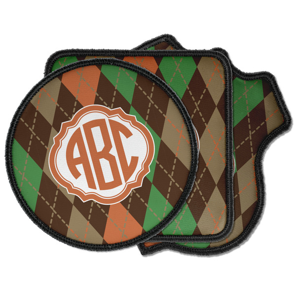 Custom Brown Argyle Iron on Patches (Personalized)