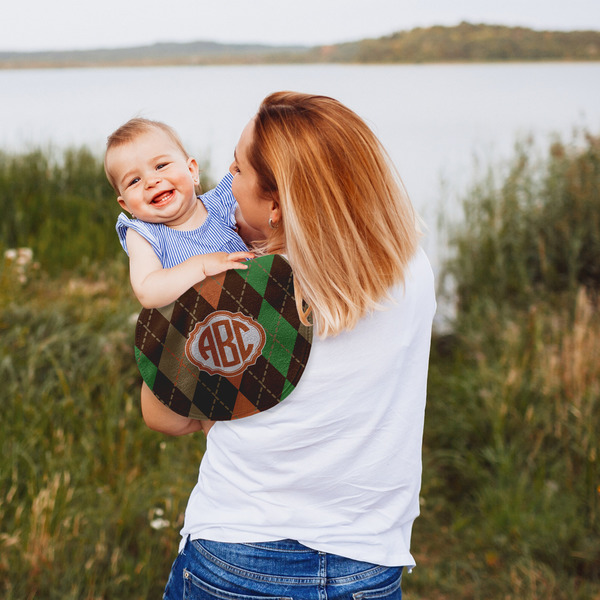 Brown Argyle Peanut Shaped Burp - Lifestyle